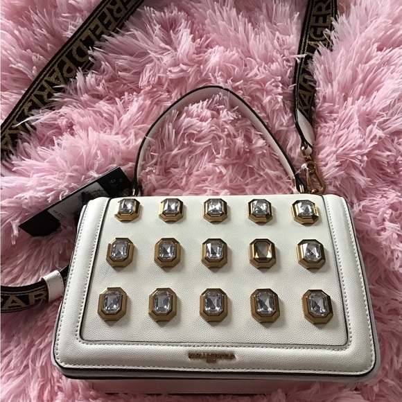 NEW $278 Karl Lagerfeld Luxury Diamond Cut Tote Bag w/tags